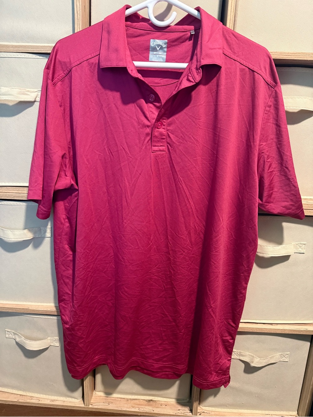 Callaway Men's Pink Short-Sleeve Polo Shirt